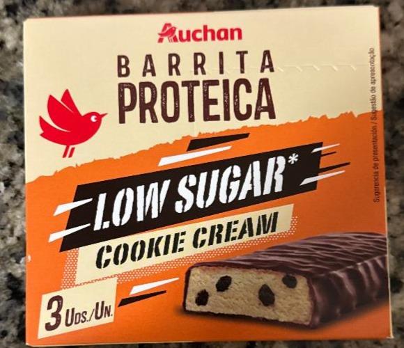 Фото - Barrita proteica low sugar cookie cream Barrita proteica low sugar cookie cream Auchan