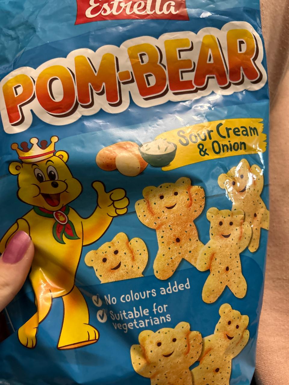 Фото - Pom-bear sour cream and onion flavor Estrella