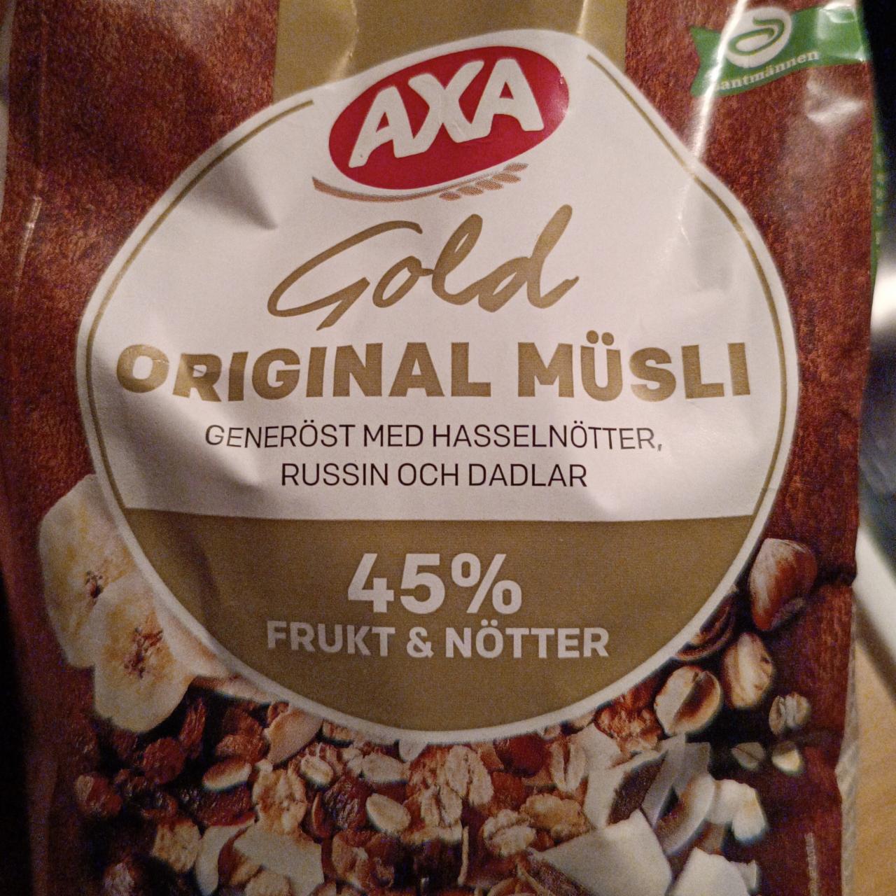 Фото - Gold original müsli 45% frukt & nötter Axa