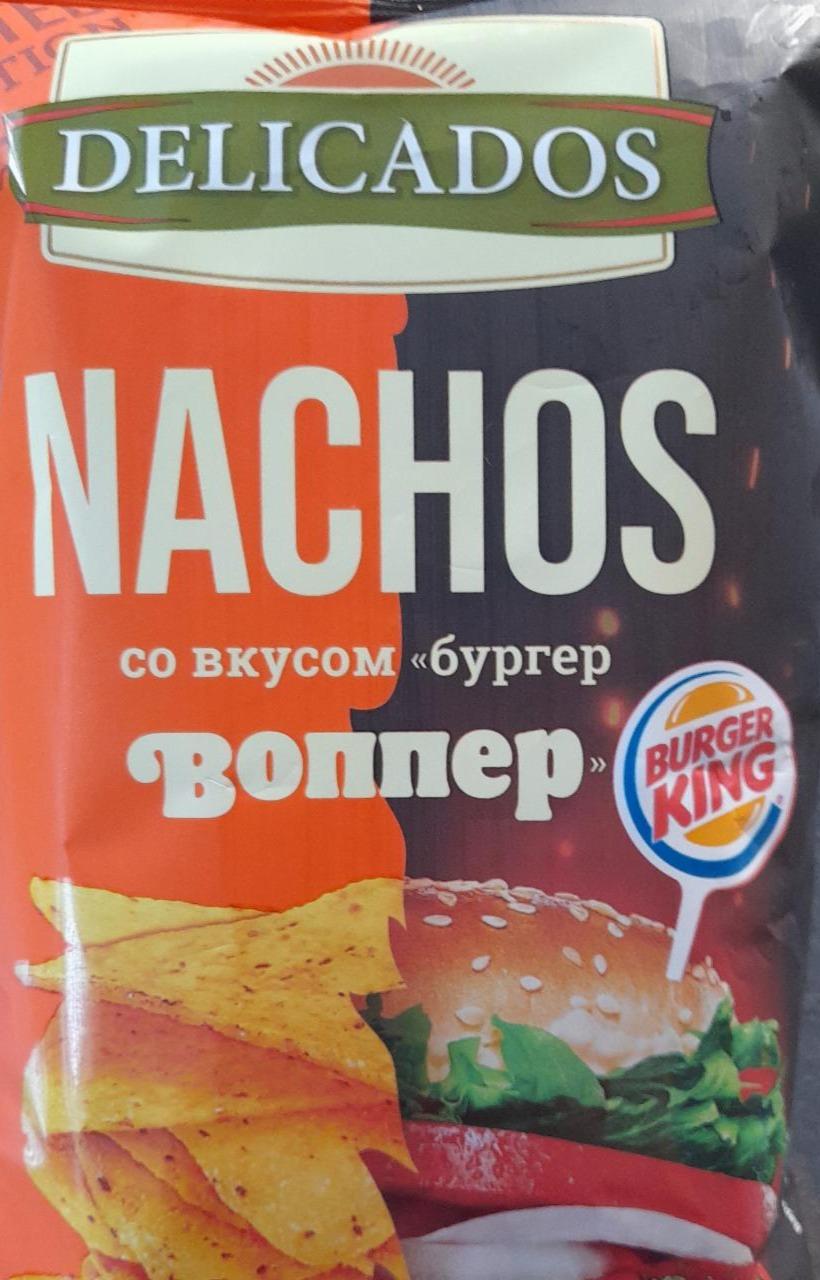 Фото - Чипсы кукурузные со вкусом бургер nachos Delicados