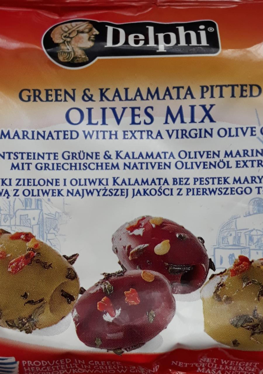 Фото - Olives mix Green&Kalamata pitted Delphi