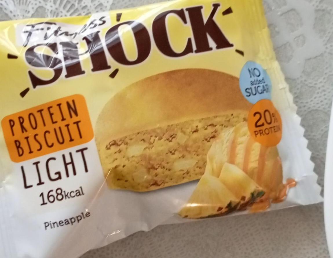 Фото - Protein biscuit light pineapple Fitness Shock