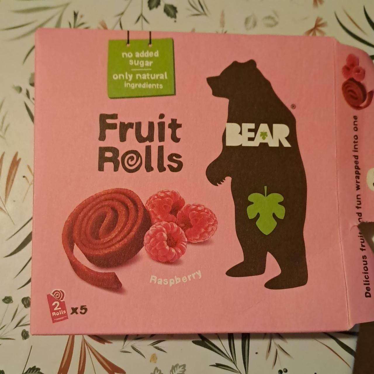 Фото - Пастила без сахара со вкусом малины Fruit Rolls Bear