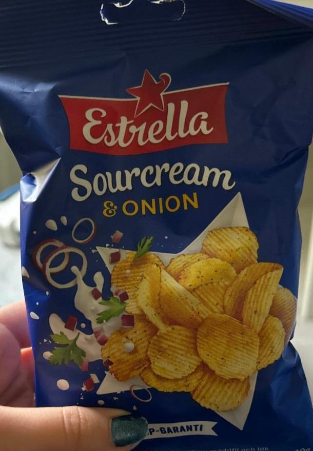 Фото - Sourcream & onion chips Estrella