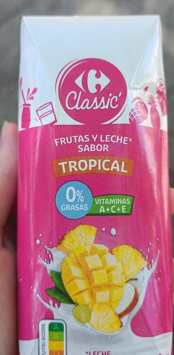 Фото - Frutas y leche sabor tropical Carrefour Classic