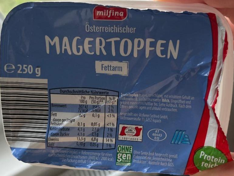 Фото - Österreichischer Magertopfen fettarm Milfina