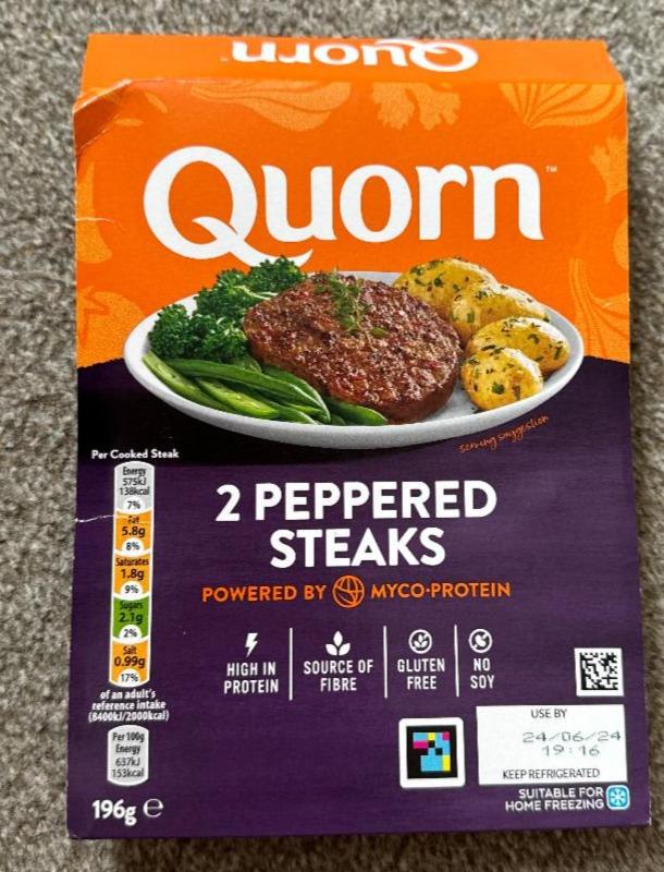 Фото - 2 peppered steaks Quorn