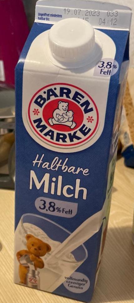 Фото - Haltbare Milch 3.8% Bären Marke