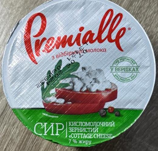 Фото - Сыр кисломолочный творог зернистый 7% Cottage Cheese Premialle