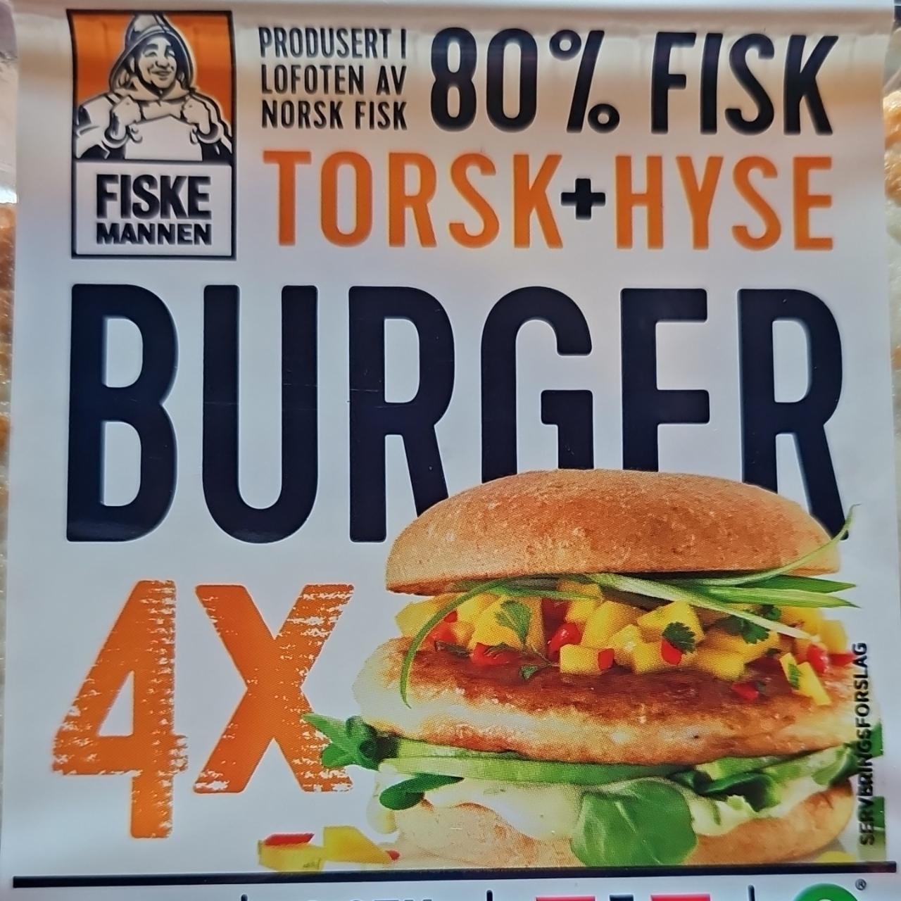 Фото - Burger torsk+hyse Fiskemannen