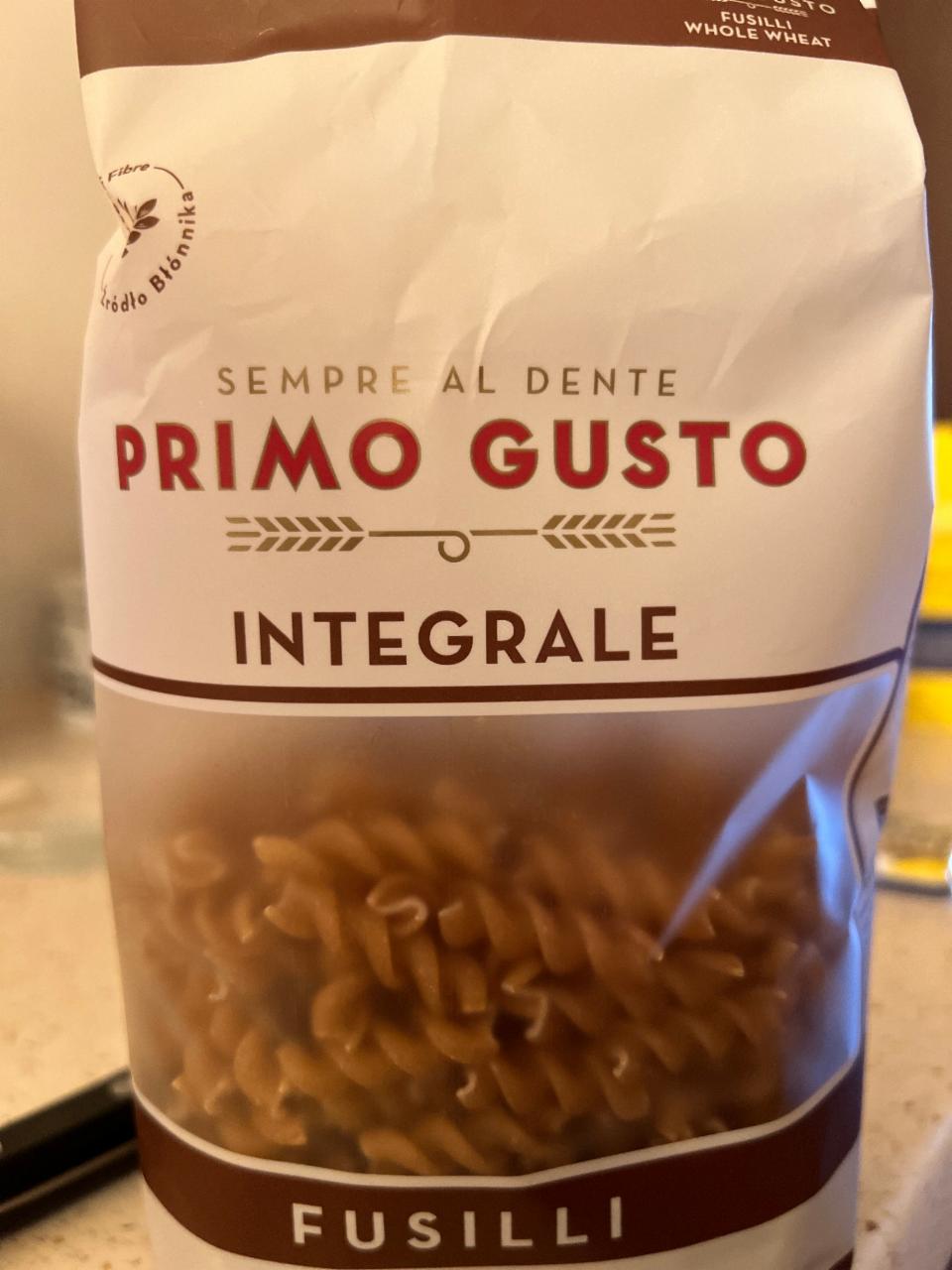 Фото - Integrale Fusilli whole wheat pasta Primo Gusto