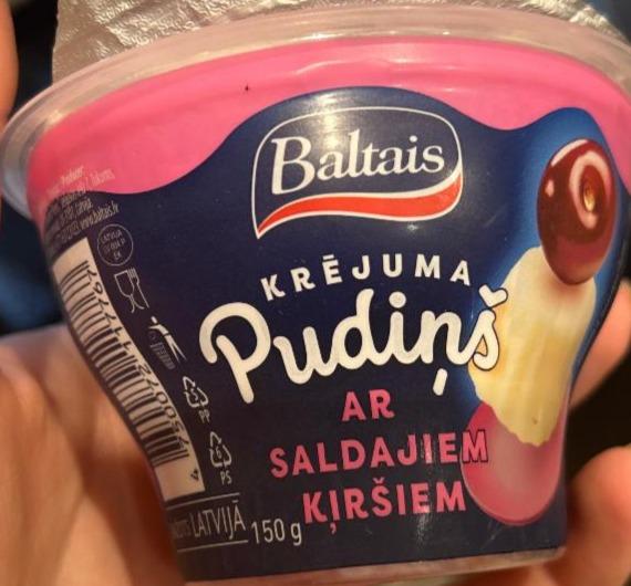 Фото - Pudiņš krējuma ar saldajiem ķiršiem Baltais