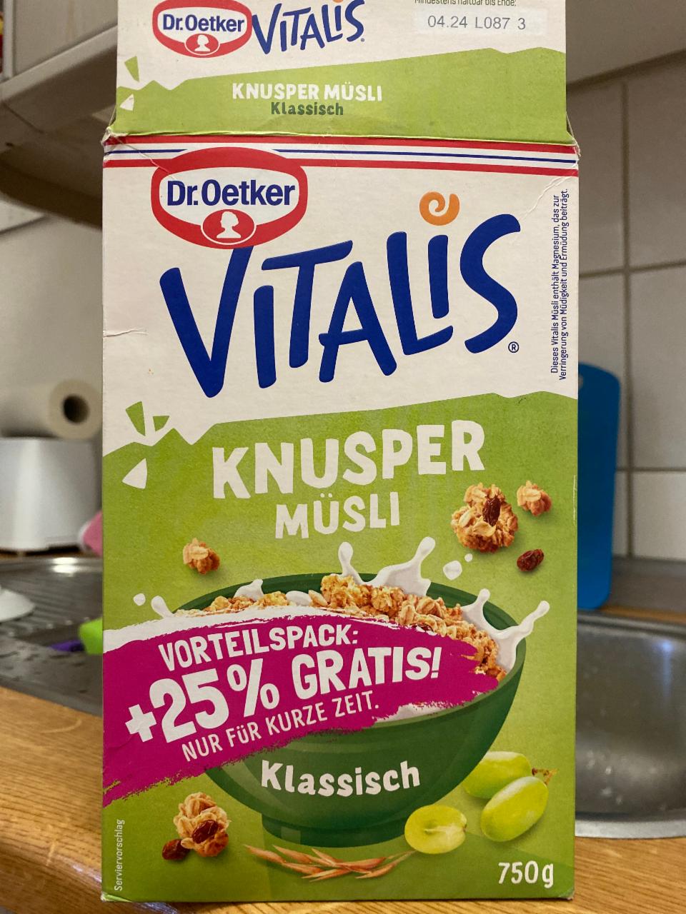 Фото - Vitalis Knusper Müsli Dr. Oetker