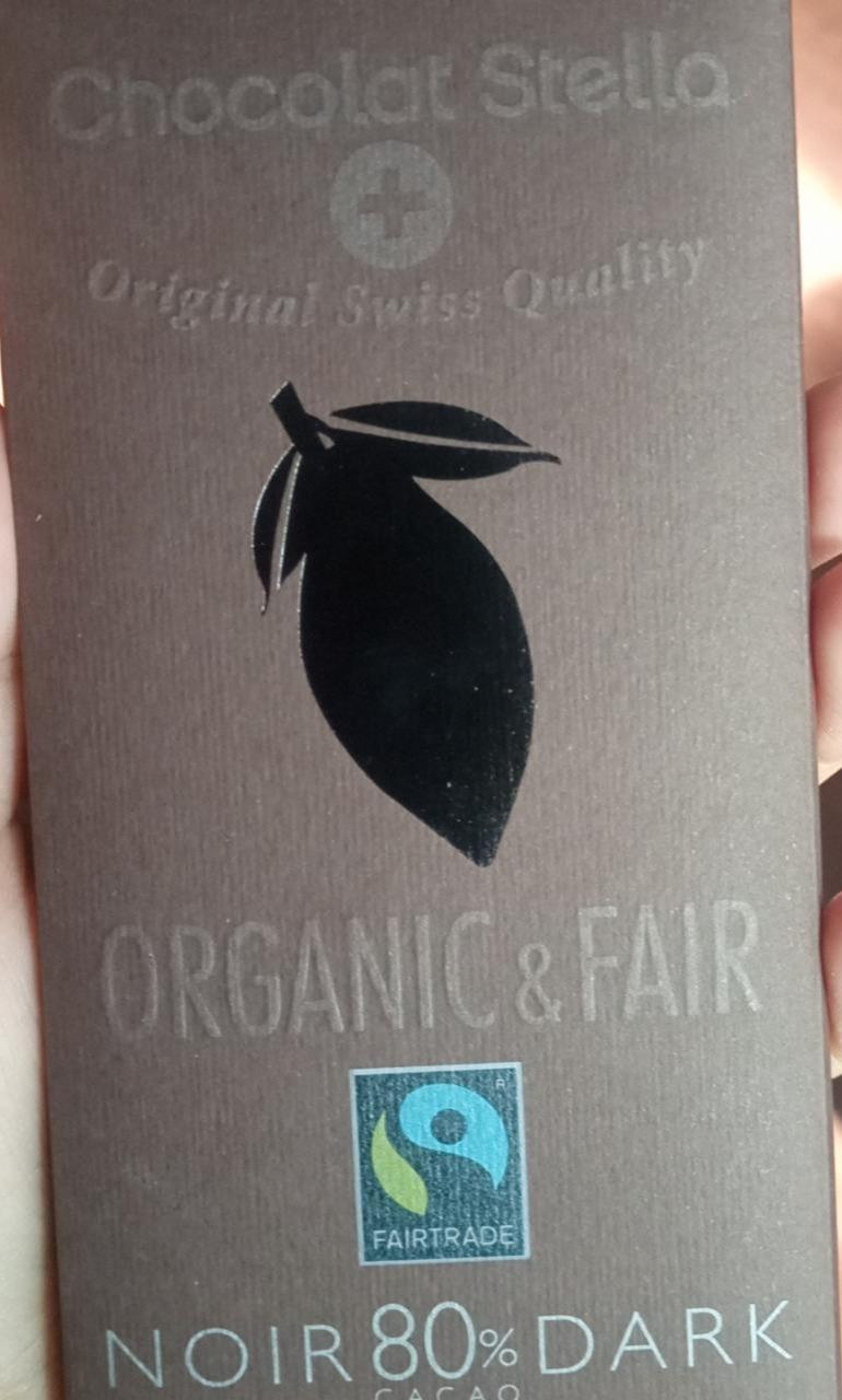 Фото - Organic & fair noir 80% dark Chocolat Stella