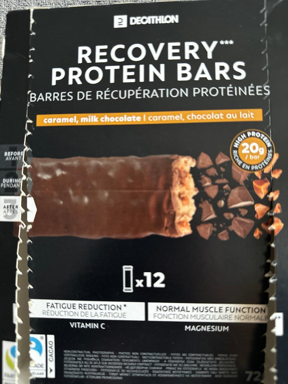 Фото - Recovery protein bars caramel,milk chocolate Decathlon