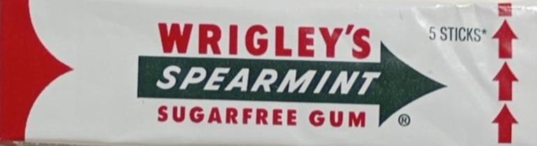 Фото - Spearmint sugarfree gum Wrigley's