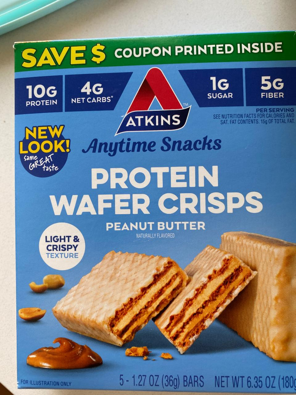 Фото - Protein wafer crisps peanut butter Atkins