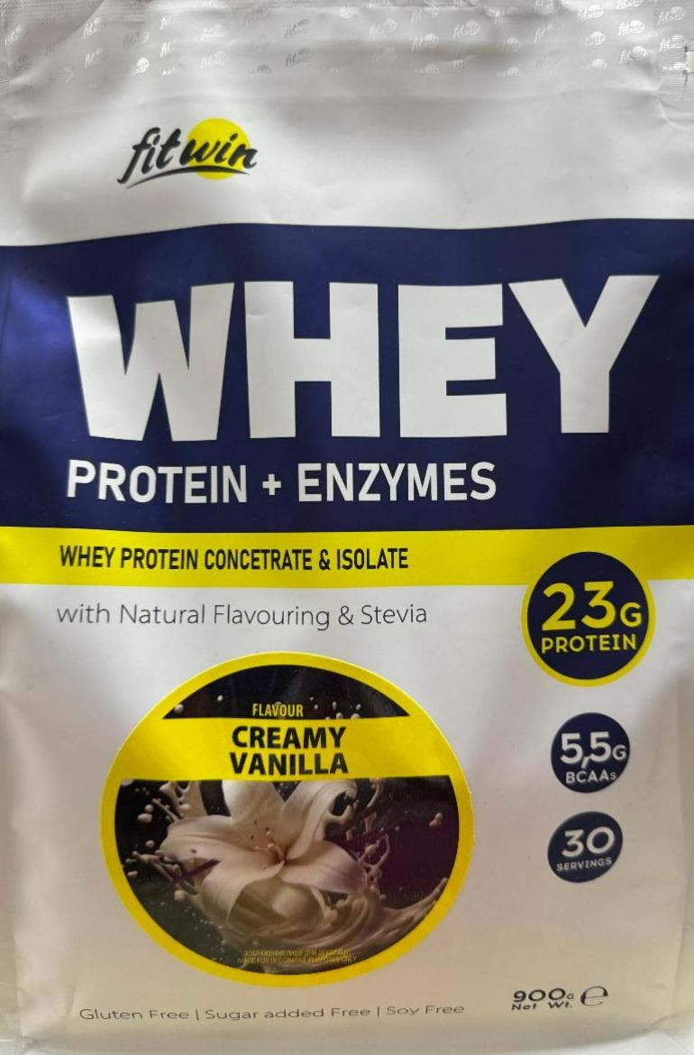 Фото - Whey protein+enzymes creamy vanilla Fitwin