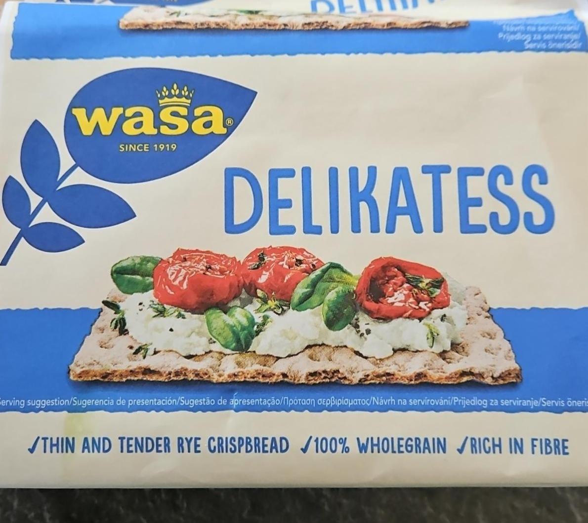 Фото - Хлебцы ржаные бездрожжевые Delikatess Wasa