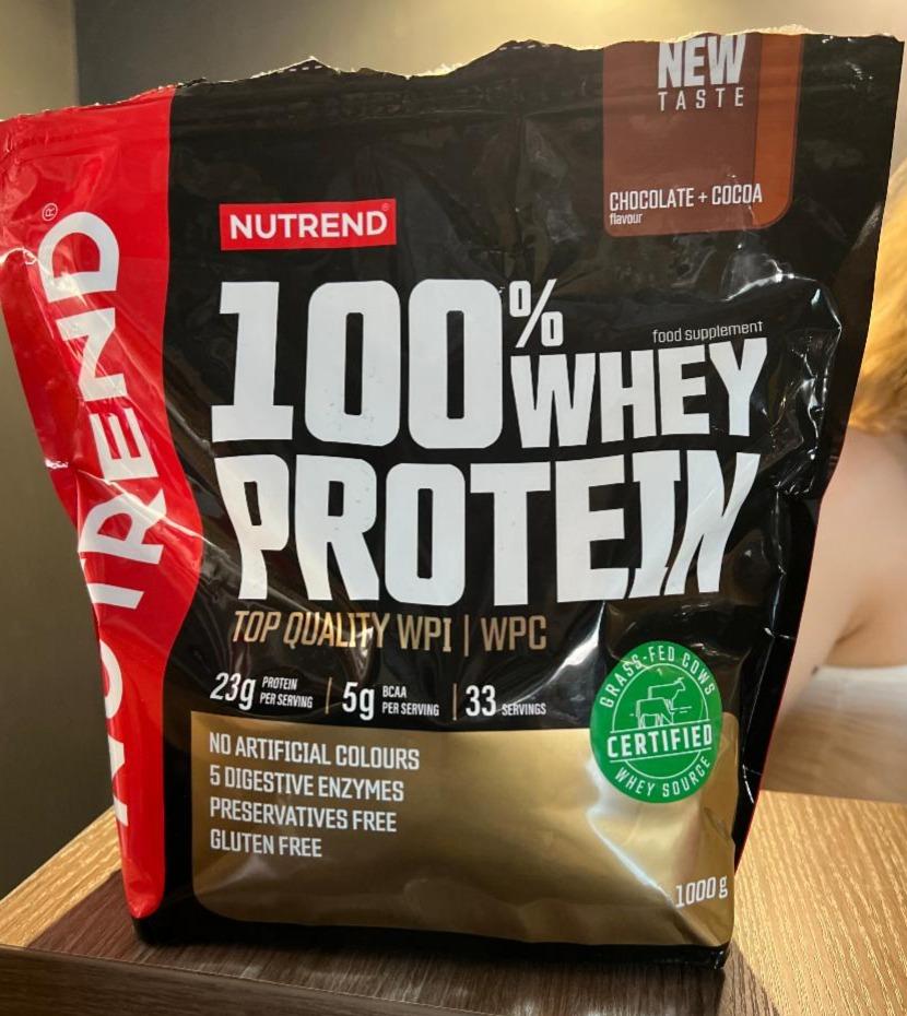 Фото - Сывороточный протеин шоколадный 100% whey protein Nutrend