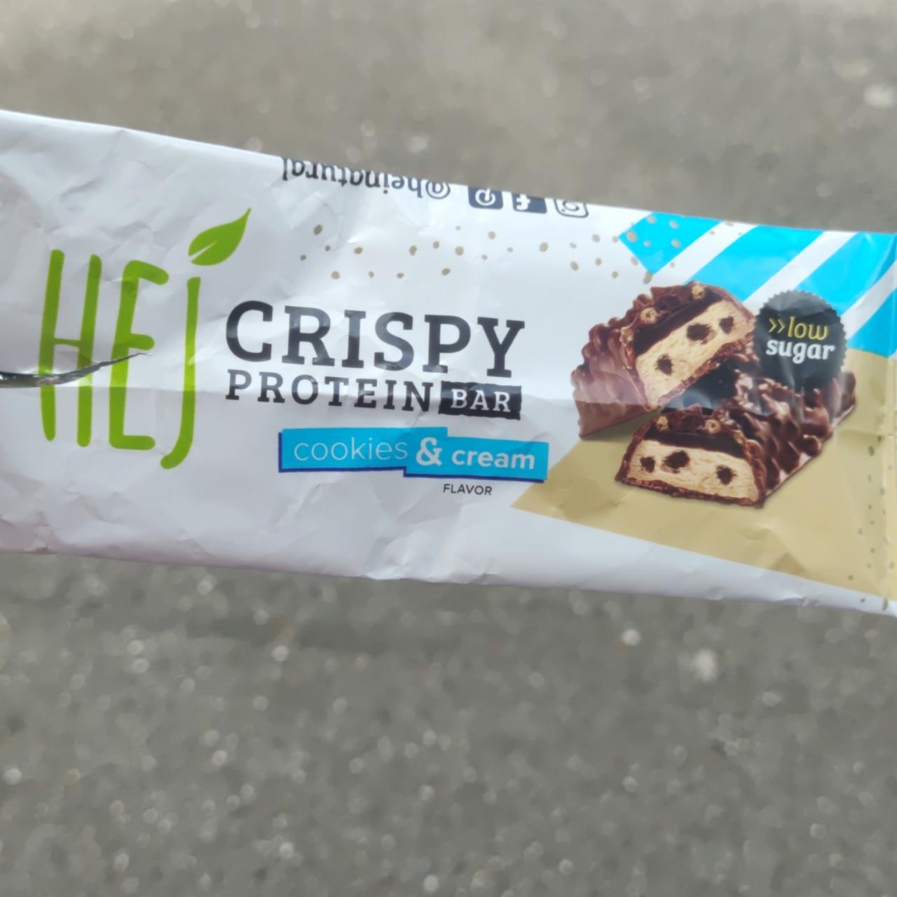 Фото - Crispy Protein Bar Cookies&Cream Hej