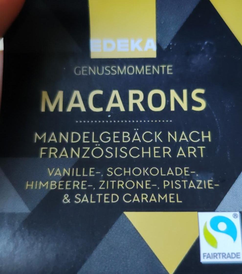 Фото - Macarons mandelgebäck nach französischer art mit je vanille, schokolade, himbeere, zitrone, pistazie&salted caramel Edeka