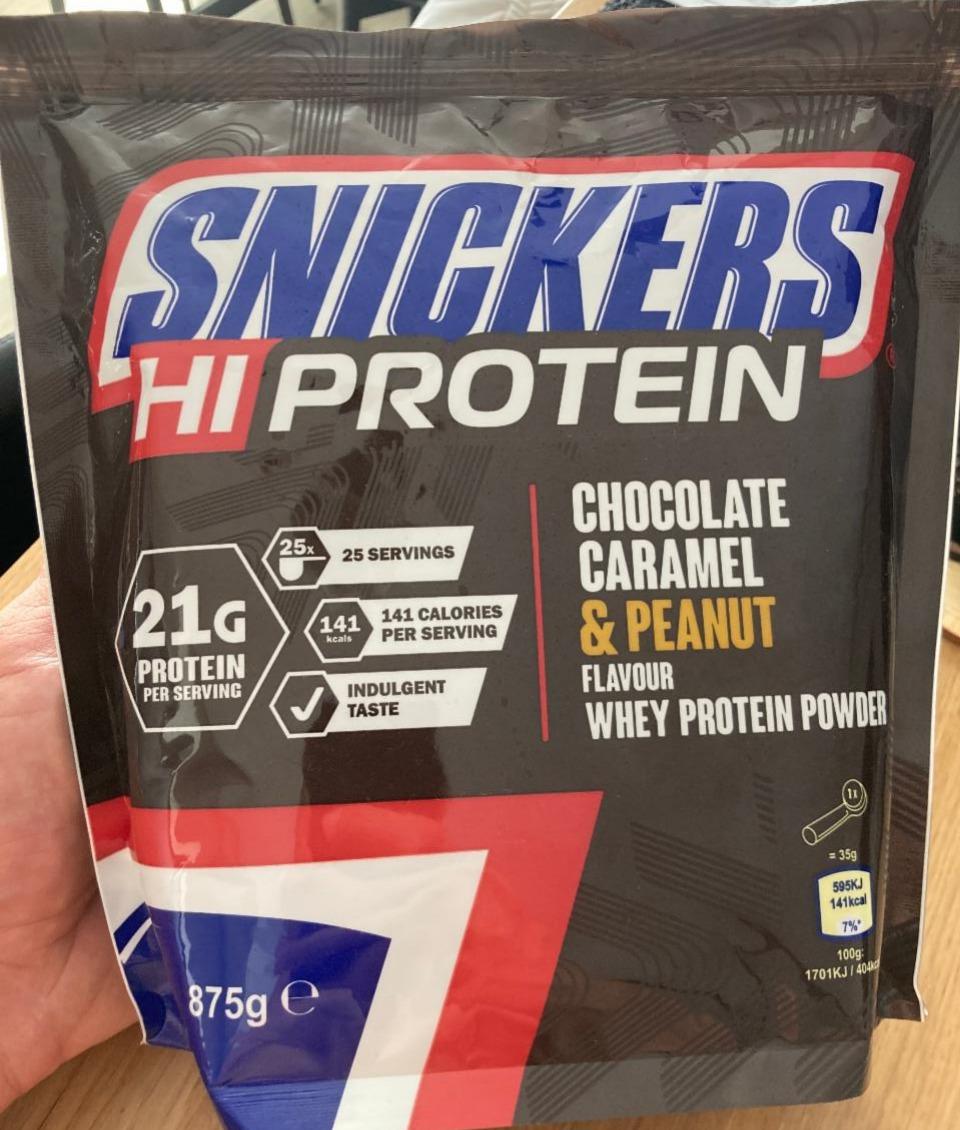 Фото - Chocolate caramel&peanut flavour whey protein powder Snickers HiProtein