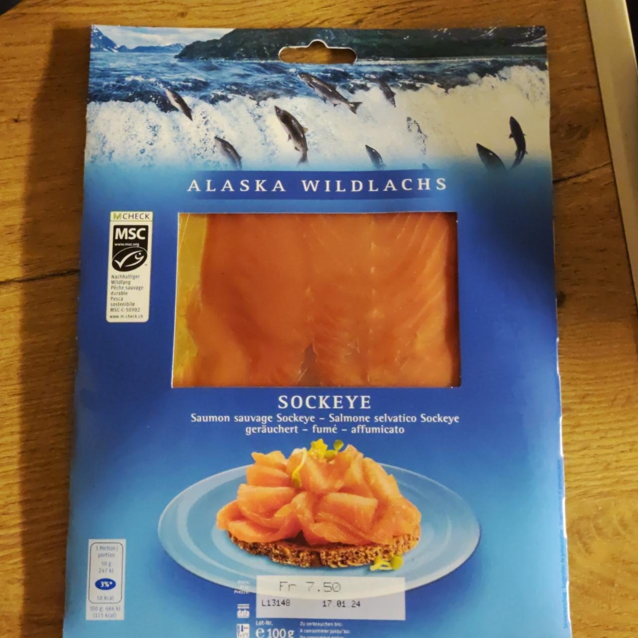 Фото - лосось слабосолёный Alaska Wildlachs Migros