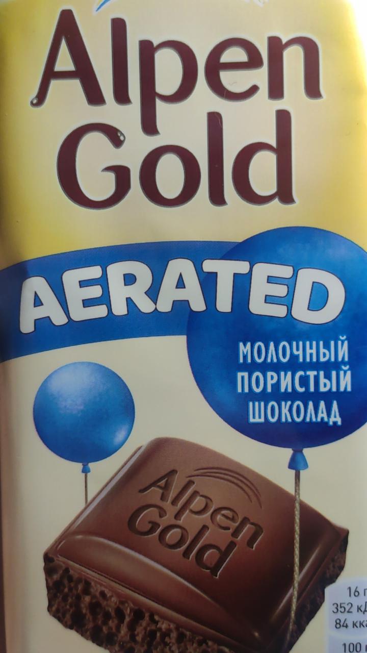 Фото - Молочный пористый шоколад Aerated Alpen Gold