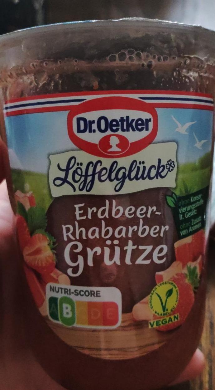 Фото - Löffelglück Erdbeer-Rhabarber Grütze Dr.Oetker