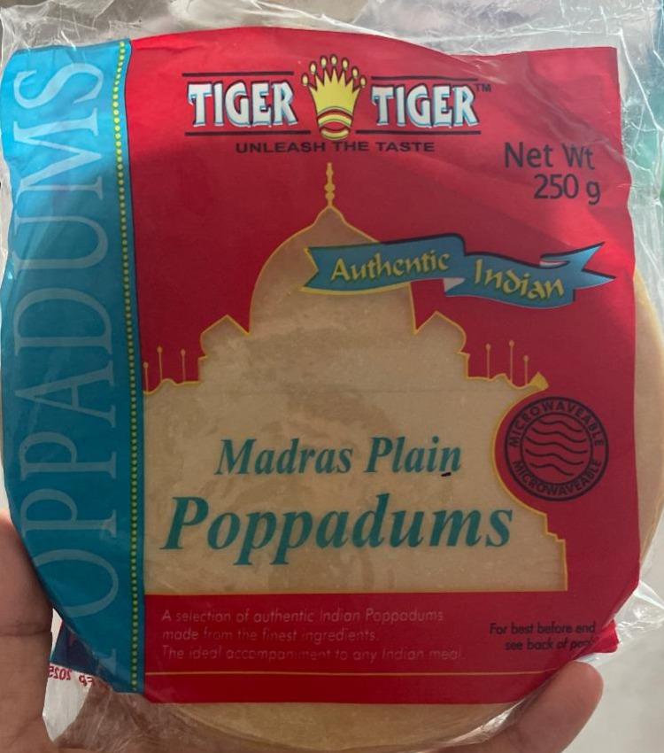 Фото - Madras Plain Poppadums Tiger Tiger