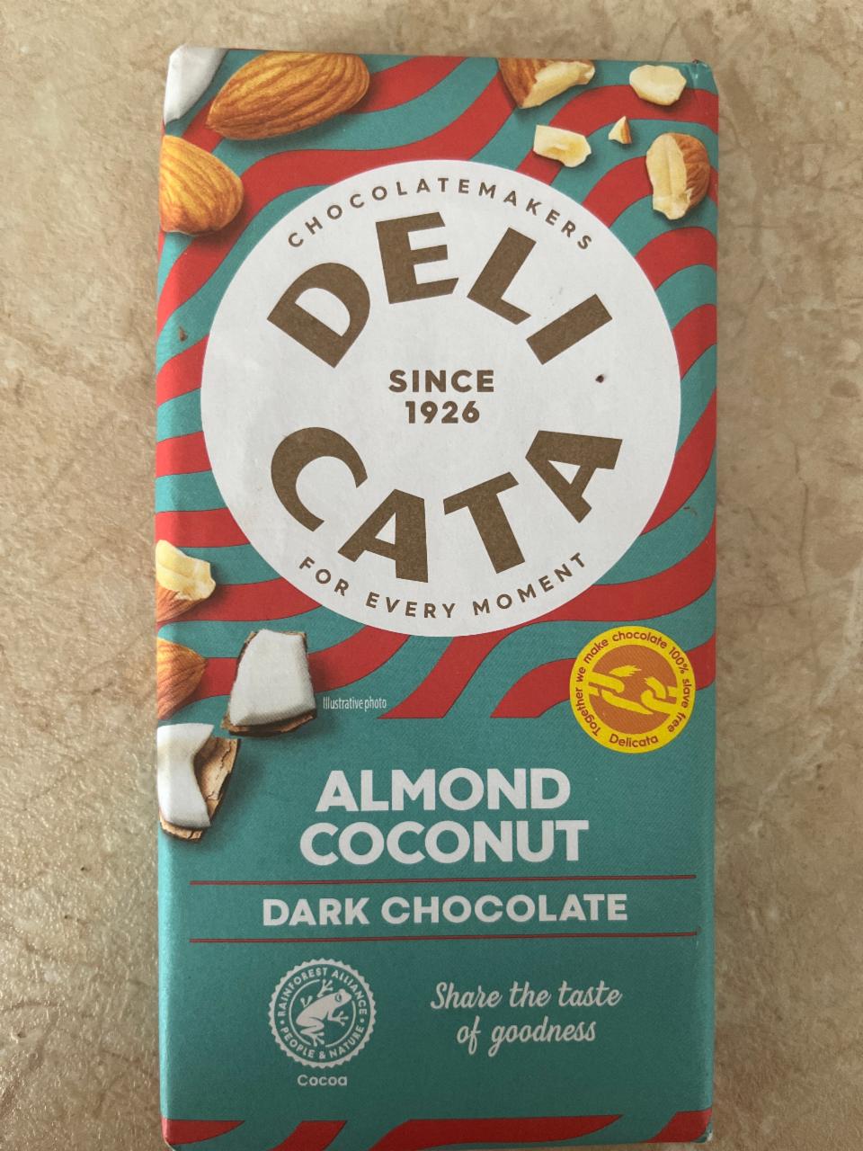 Фото - Almond Coconut Dark Chocolate Delicata