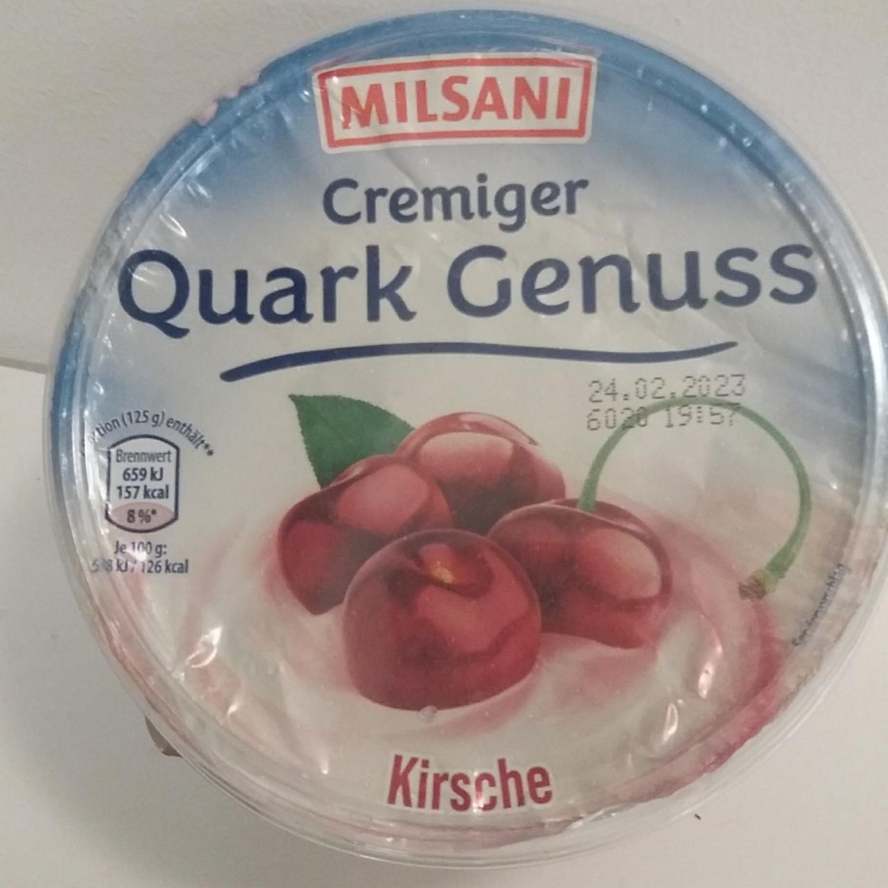 Фото - Десерт творожный вишневый Quark Genuss Milsani