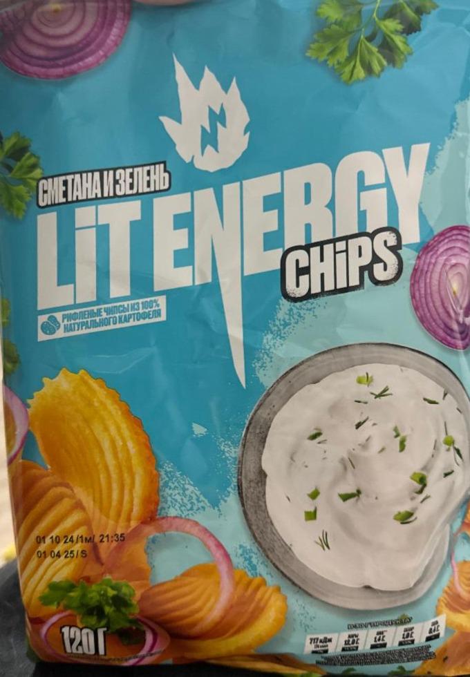 Фото - Chips сметана и зелень Lit Energy