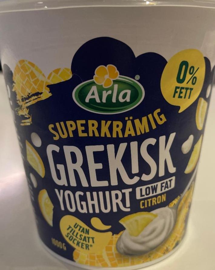 Фото - греческий йогурт с лимоном 0% Arla