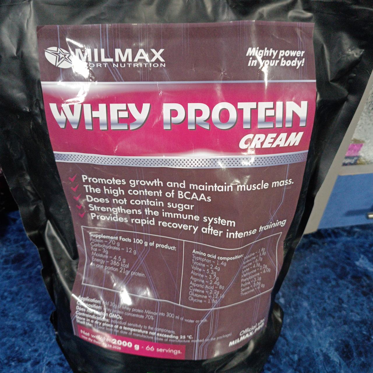 Фото - Whey protein cream Milmax