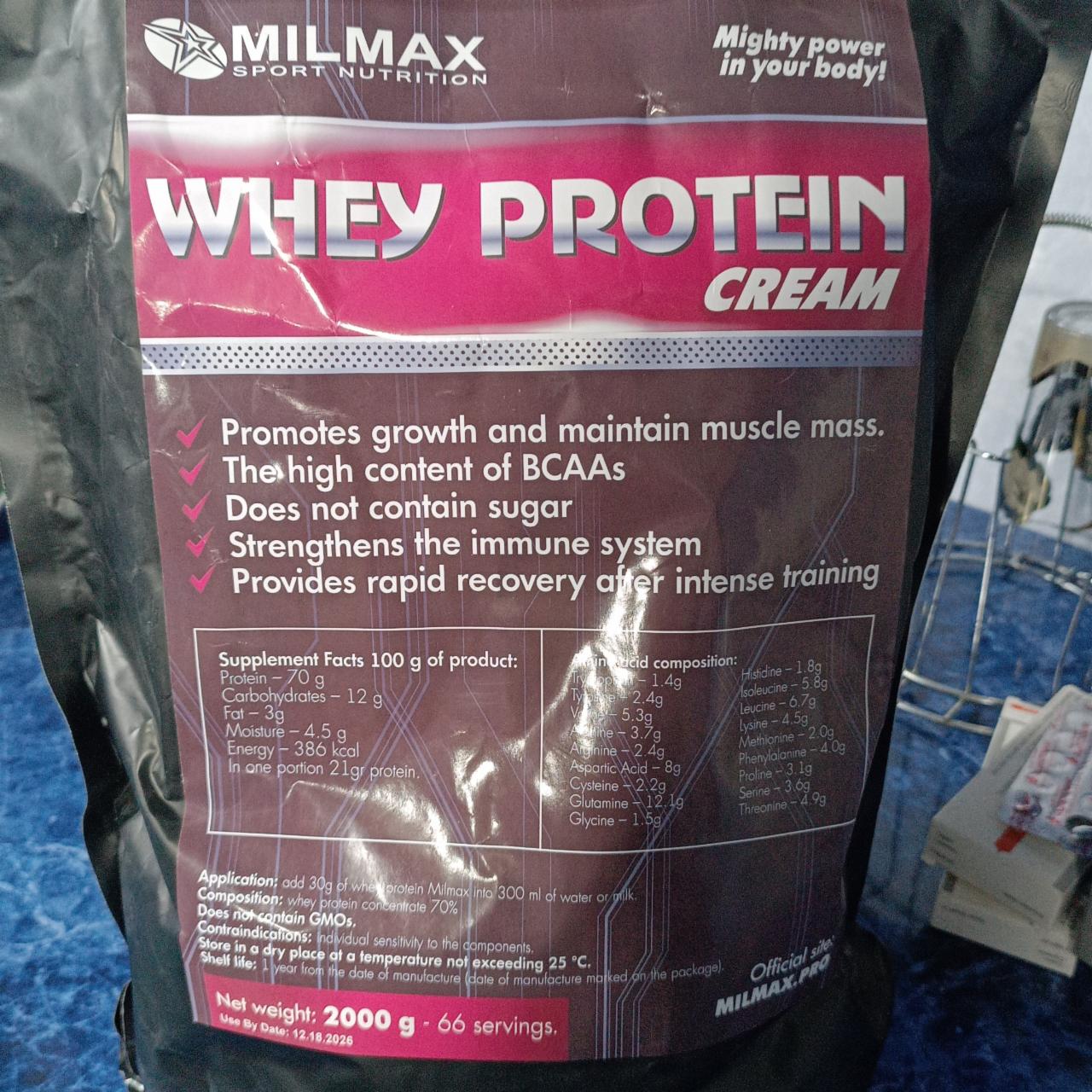 Фото - Whey protein cream Milmax