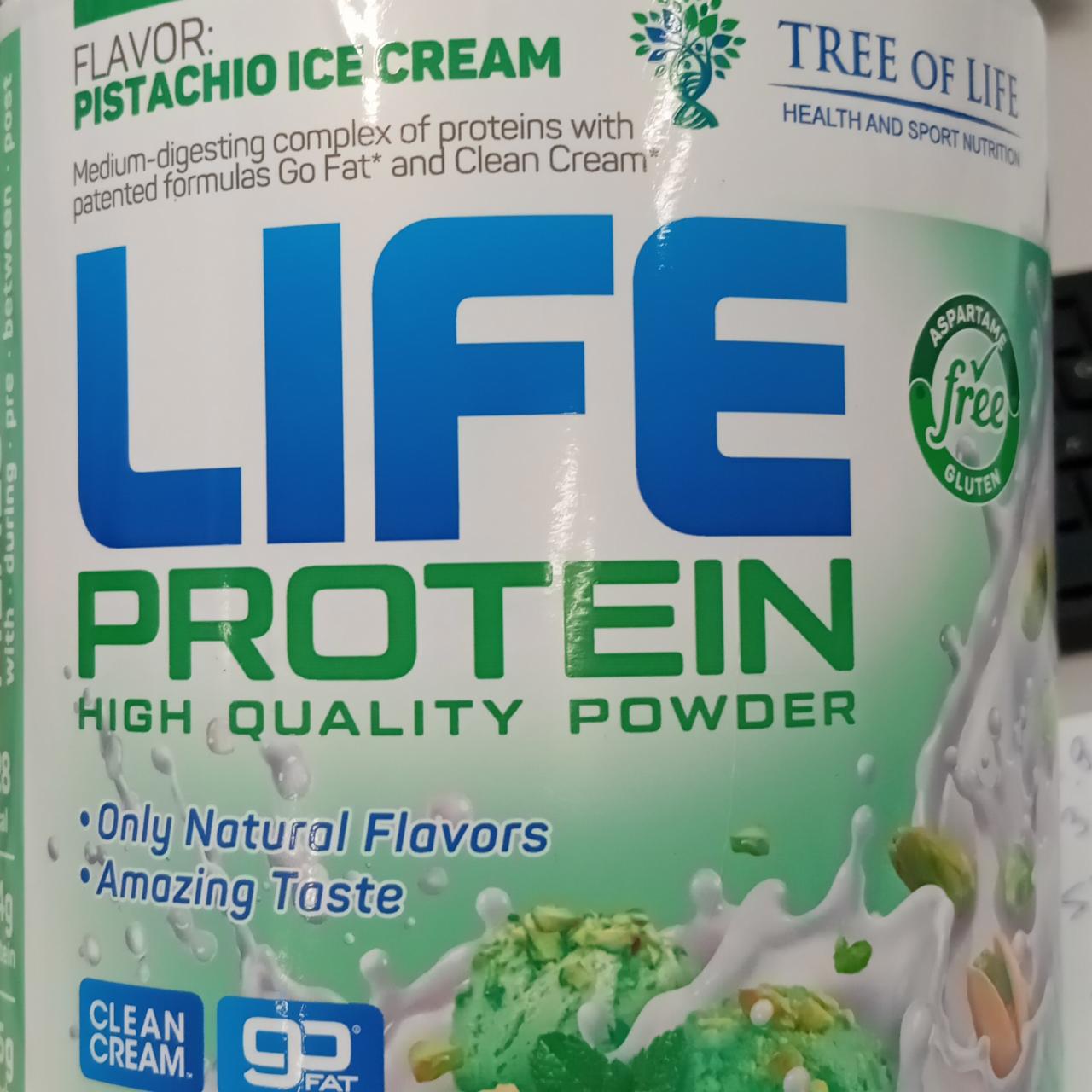 Фото - Protein High Quality Powder pistachio ice cream LIFE PROTEIN TREE OF LIFE