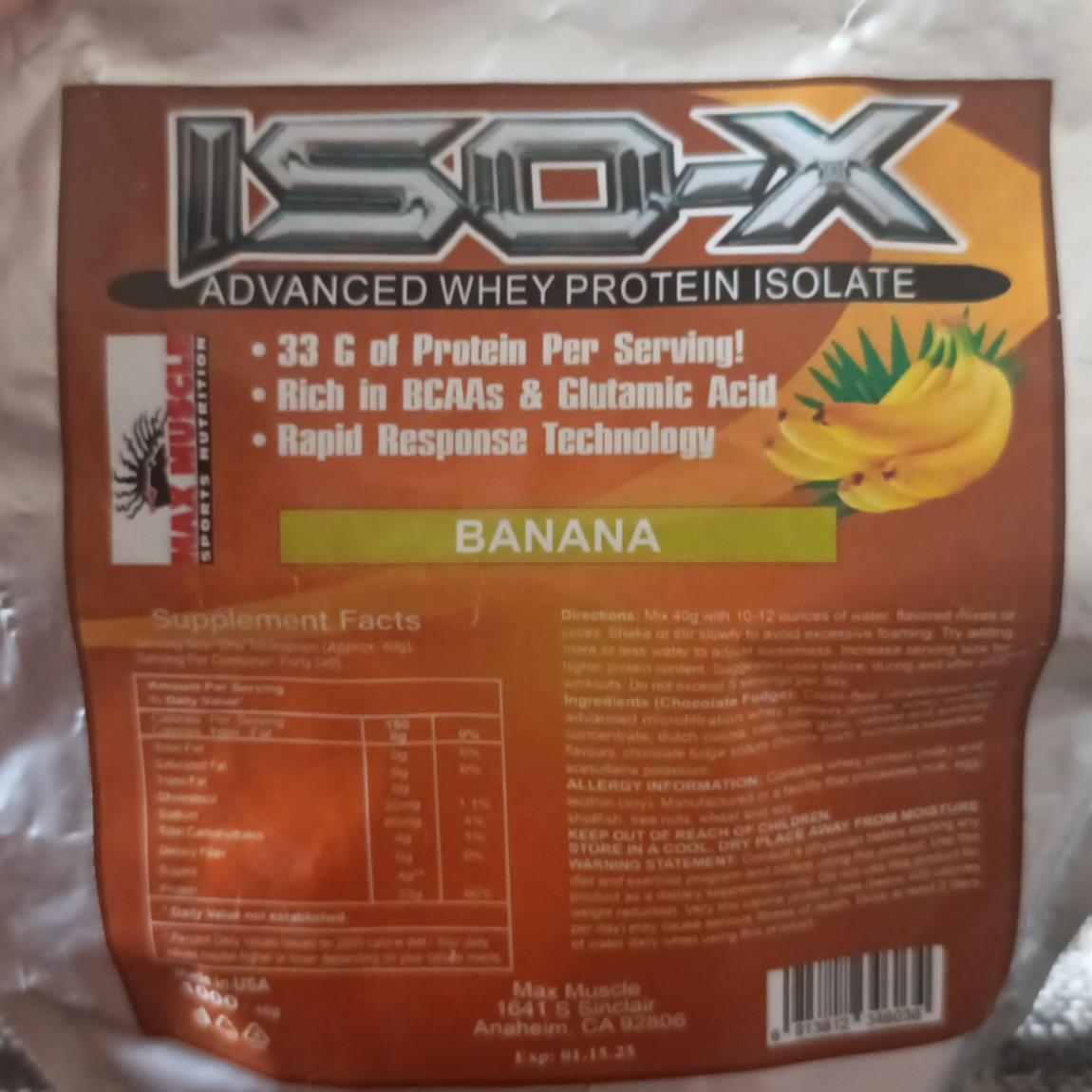 Фото - Protein isolate banana Iso-X