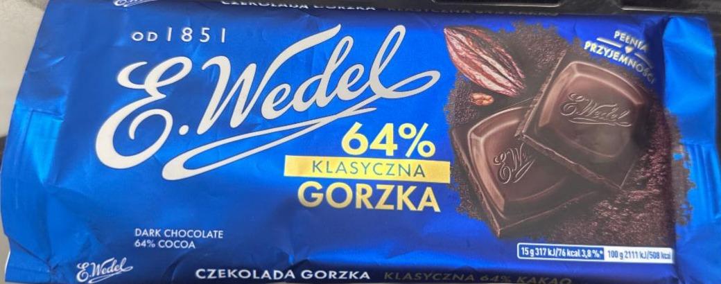 Фото - Czekolada Gorzka 64% E.Wedel