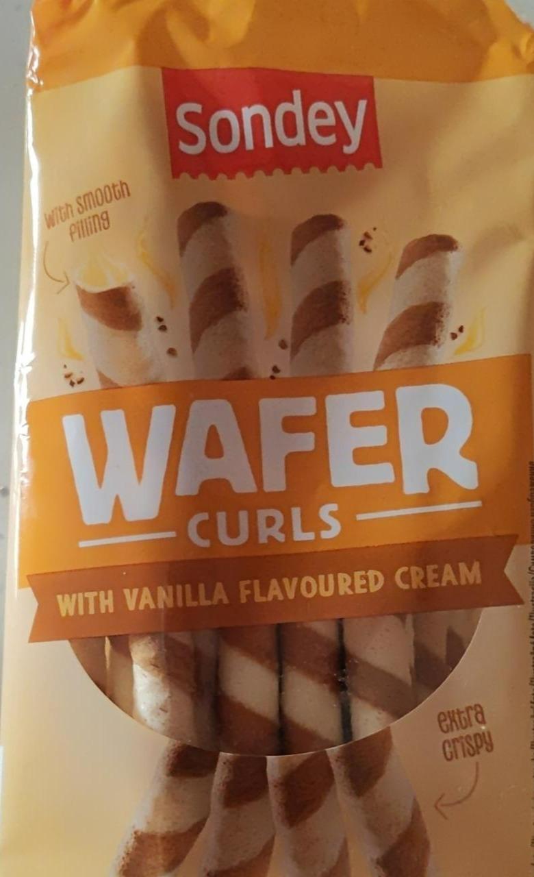 Фото - Wafer curls with vanilla flavoured cream Sondey