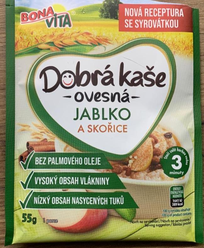 Фото - Dobrá kaše ovesná jablko a skořice Bonavita