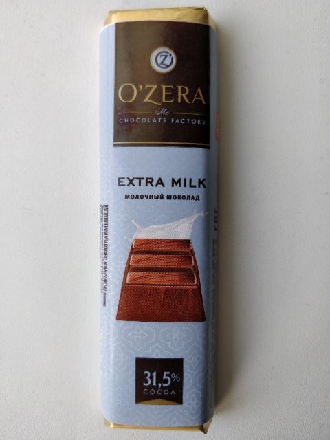 Шоколад oZera Extra Milk 90г молочный