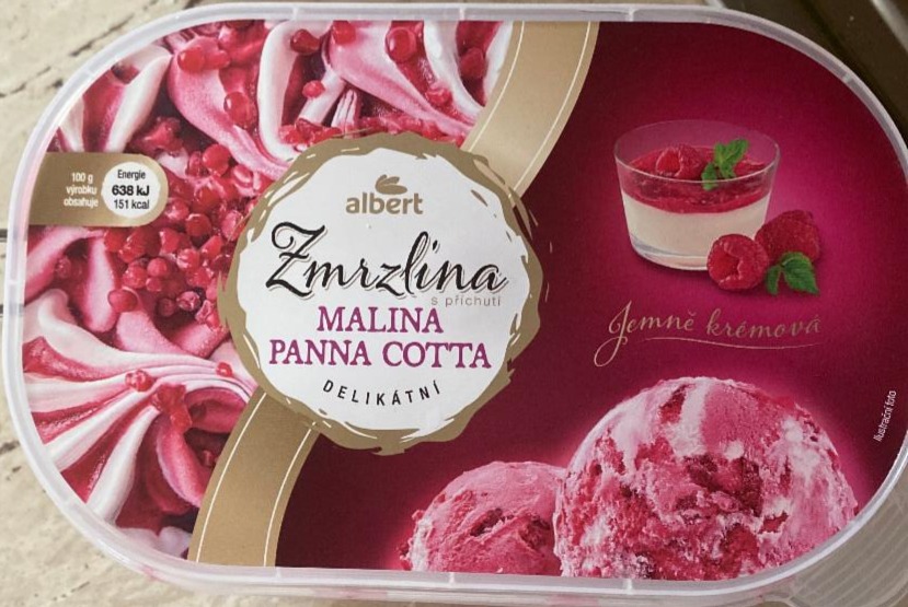 Фото - Zmrzlina Malina Panna cotta delikátní Albert