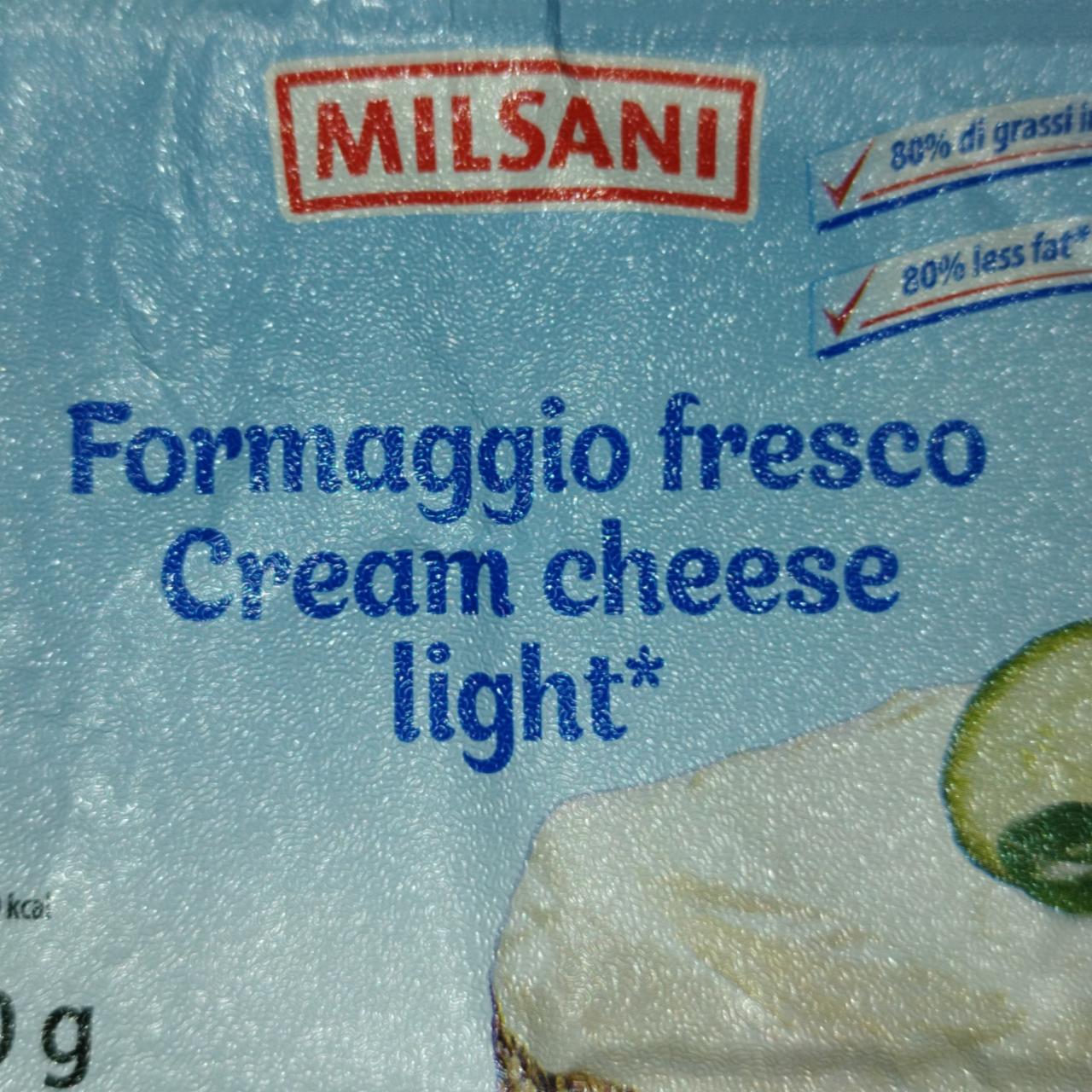 Фото - Formaggio fresco Cream chiese light Milsani