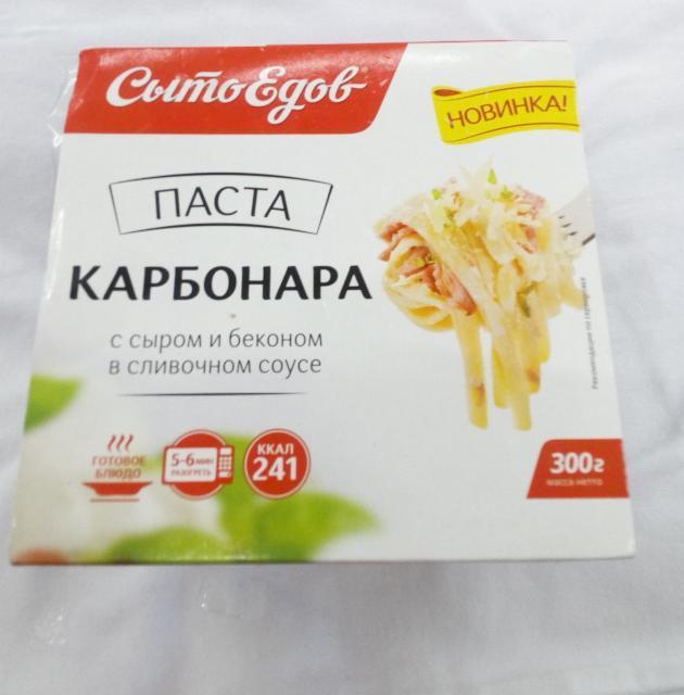 Паста с беконом калорийность