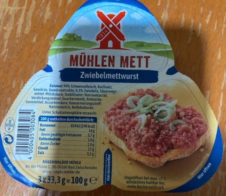 Фото - Mühlen Mett Zwiebelmettwurst Rügenwalder Mühle