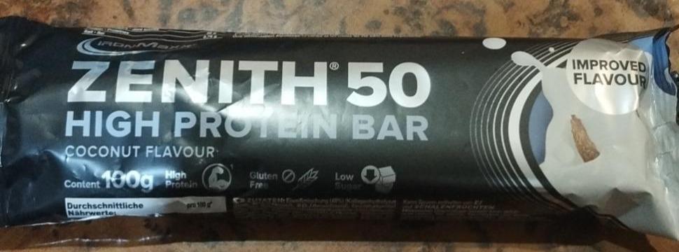 Фото - Протеиновый батончик кокос zenith 50 protein bar coconut flavour IronMaxx