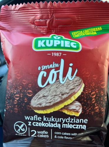 Фото - Wafle kukurydziane z czekoladą mleczną o smaku coli Kupiec