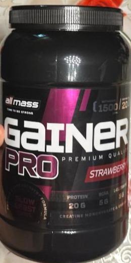 Фото - Gainer pro strawberry Allmass